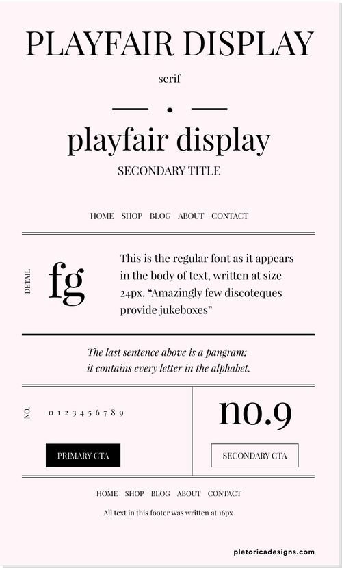 Playfair Display Let's Type by PLETÓRICA Design Studio